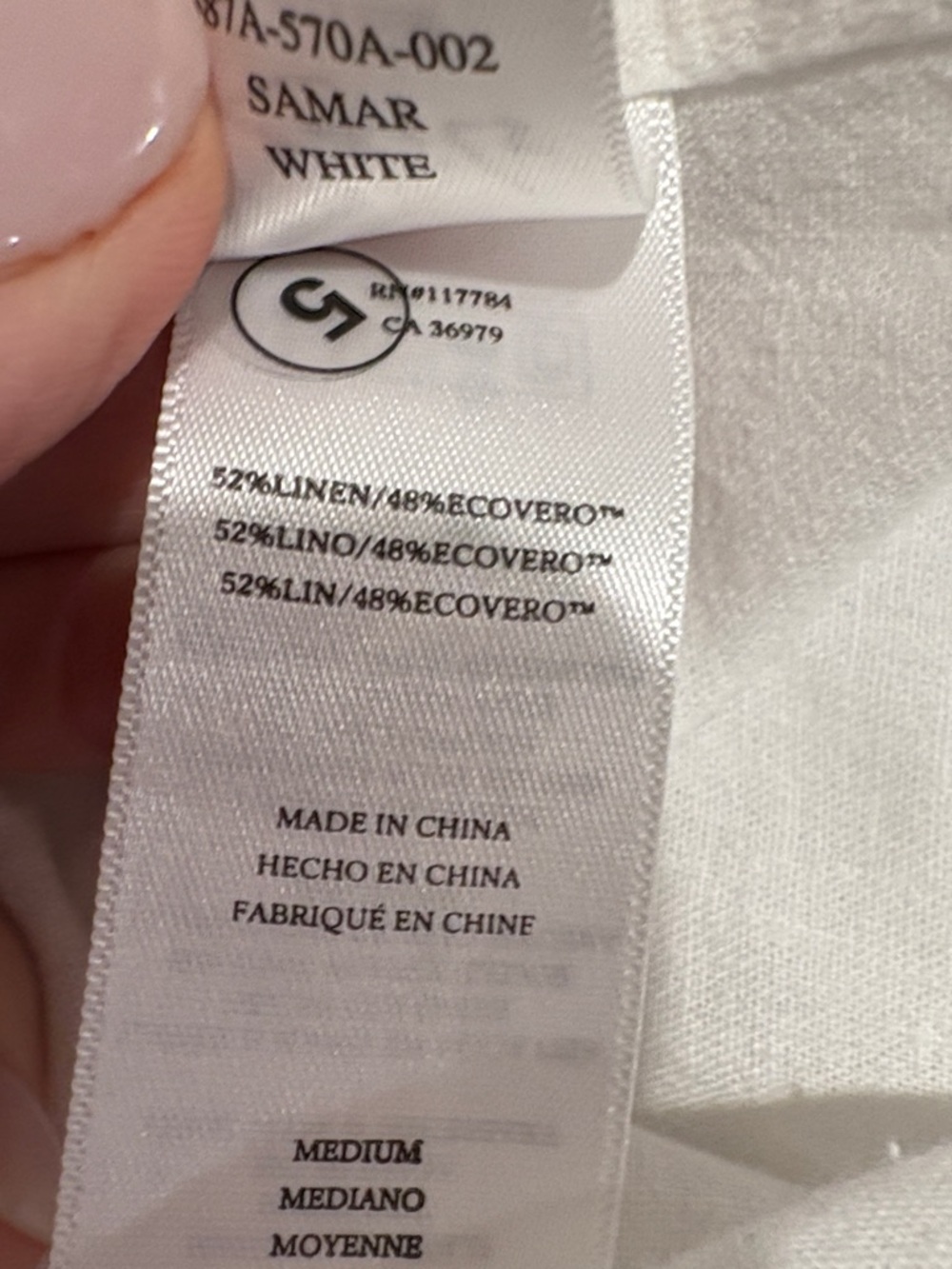 Rails White Eyelet Embroidered Linen Button-Down Shirt - Picture 7 of 7